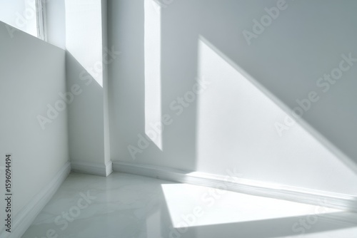 Wallpaper Mural Bright white interior corner with soft shadows Torontodigital.ca