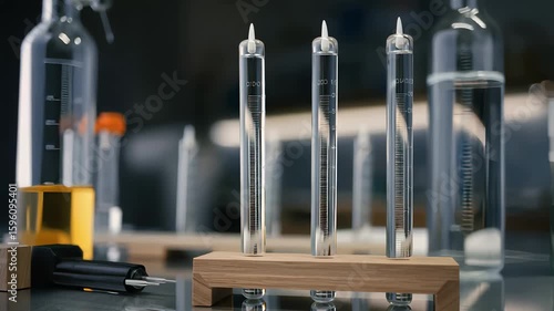 Precision Hydrometers Positioned in a Lab Setting for Accurate Liquid Measurements