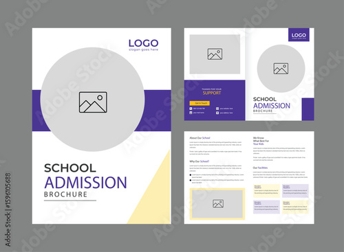 School admission social media post. back to school social media post banner design set. Back to school admission promotion banner. school admission template for social media template