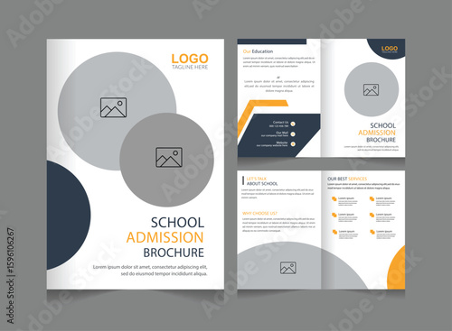 School admission brochure template banner design. back to school social media post banner design set. Back to school admission promotion banner. school admission template for social media ad.