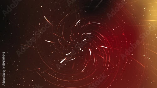 Abstrakte Wirbel-Komposition in Rot- und Brauntönen