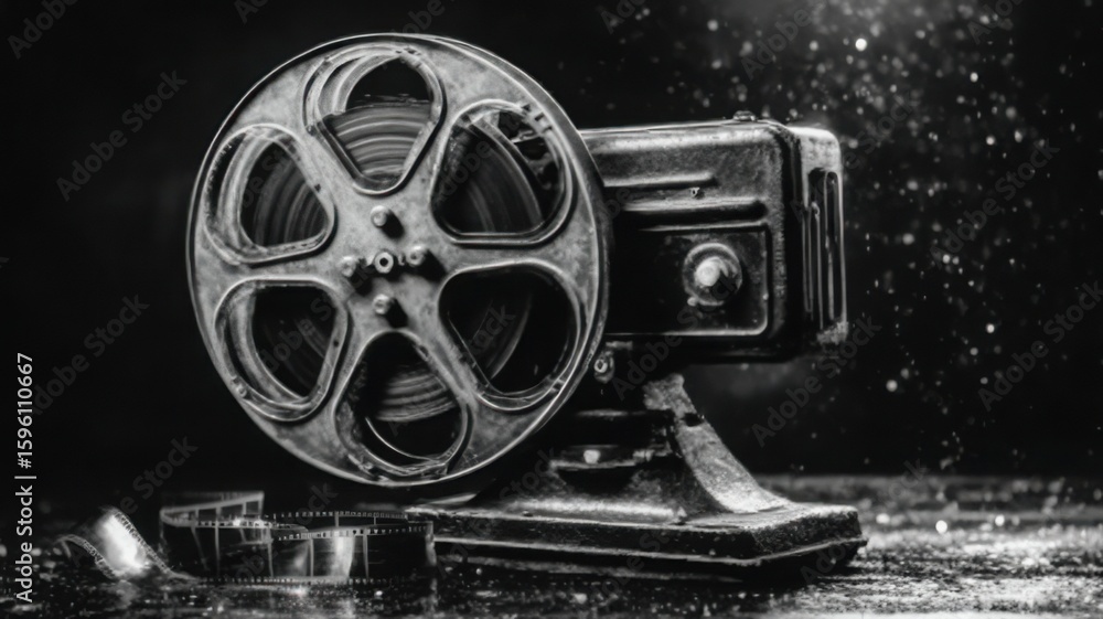 Fototapeta premium Antique Movie Projector Reel Close-Up