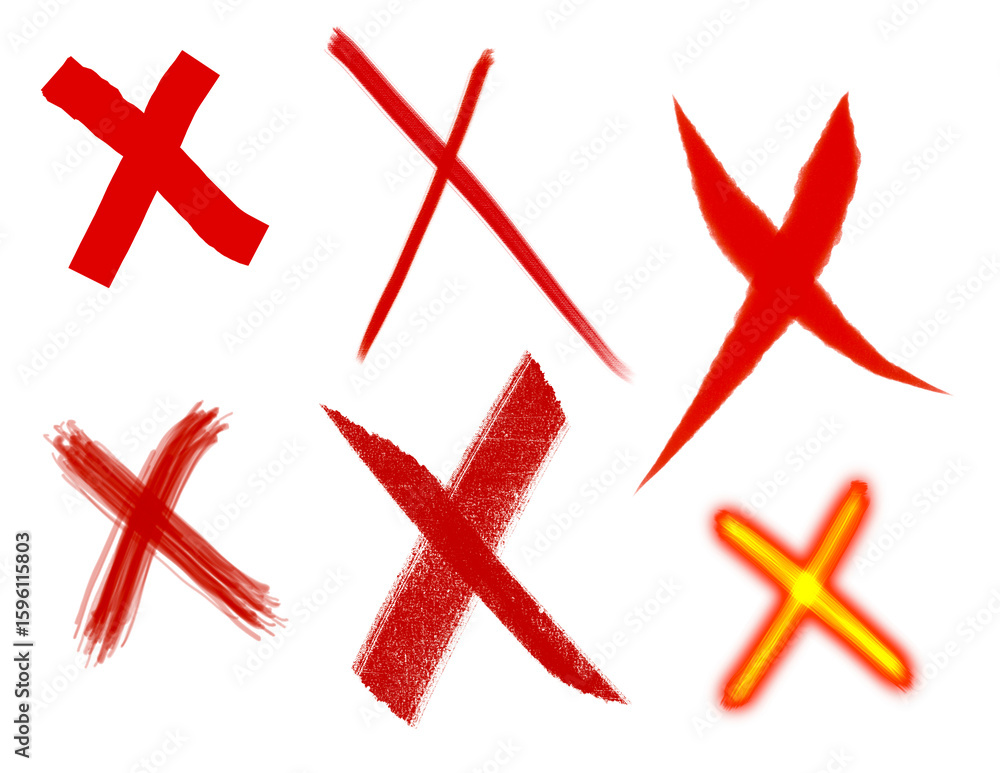 Obraz premium red crosses