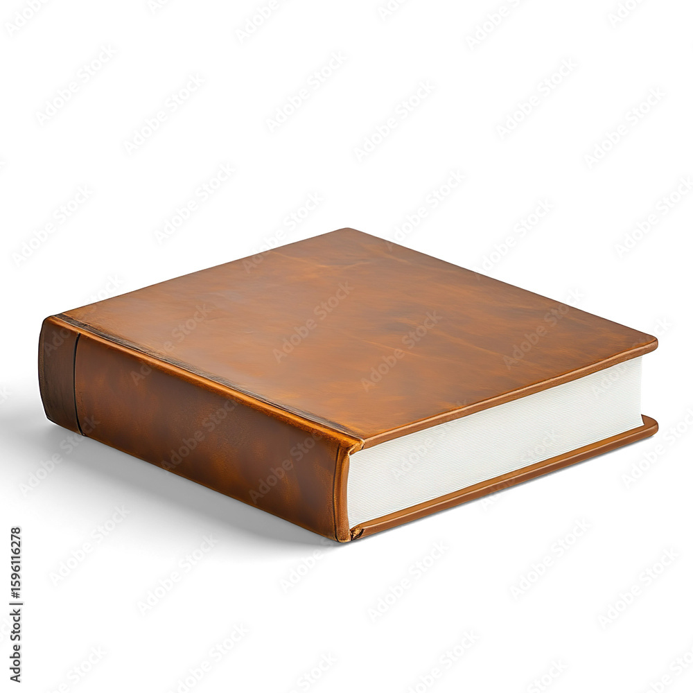 Obraz premium Luxurious leather photo album book memory keeper on a Transparent Background