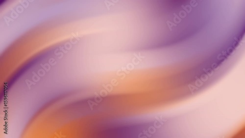 Abstrakte, fließende Farbverläufe in Lila, Rosa und Orange