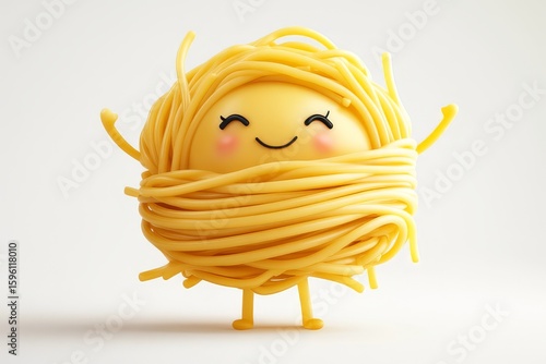 A happy cartoon character of a pepperoni pizza slice with gooey, melted cheese and a joyful expression on a clean background.