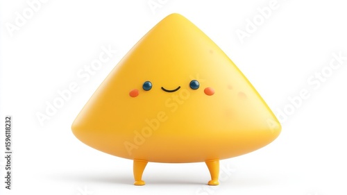 Cheerful Pizza Slice with a Face A Playful Food Illustration