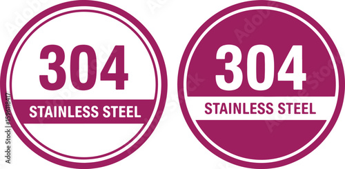 Stainless steel grade thirty four emblems logo circular, stainless steel, grade thirty four, emblem, logo, circular, text, white, magenta, graphic design, branding, material identification, industrial