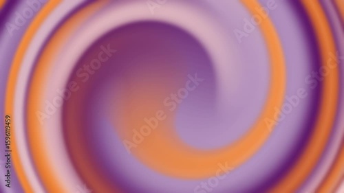 Abstrakte Wirbel-Komposition in Lila und Orange