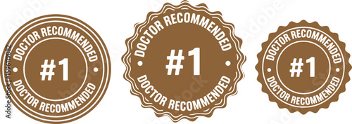 Doctor Recommended Number One Seals stamp badge, seal, stamp, badge, award, recognition, endorsement, medical, healthcare, doctor, recommended, number one, top, best, quality, approval, certification,