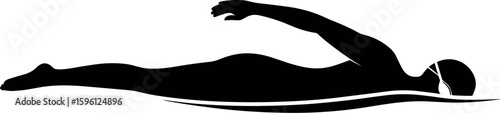 Swimmer Swimming vector silhouette design