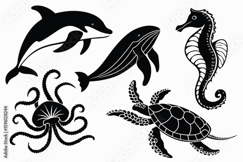 sea animals set