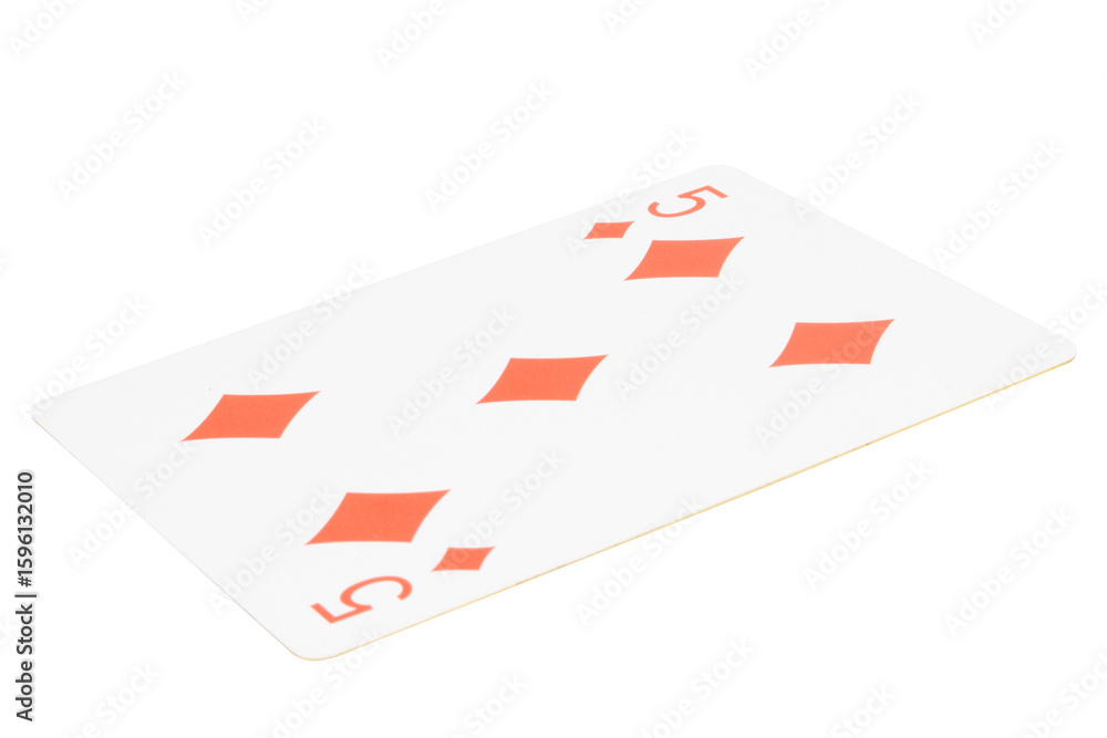 Obraz premium card gambling on white game luck