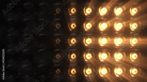 Lights Flashing Wall Showtec VJ Stage Floodlight 4K Blinder Blinking Lights Flash Club Flashlights Disco Lights Matrix Beam Lights Bulb Halogen Headlamp Lamp Nightclub Turn Off On Loop