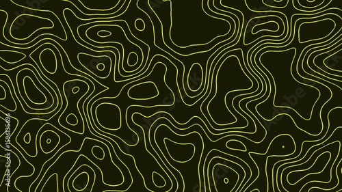 Topographic Yellow Color Abstract Background