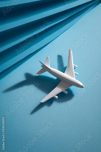 airplane in the blue sky