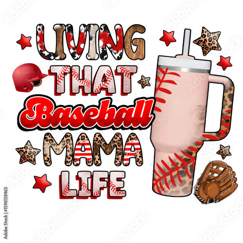 Baseball and Softball Mom Sublimation Bundle | Leopard Print Sport Quotes for Summer Shirts and Mugs

