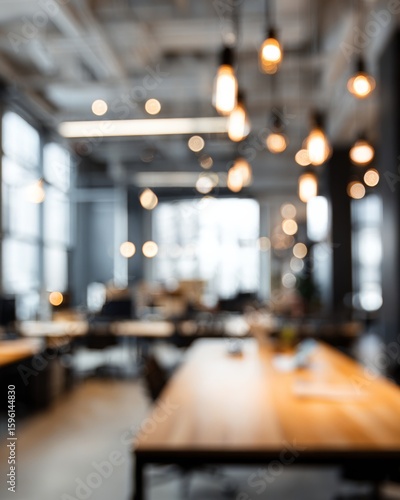Wallpaper Mural Blurred modern workspace with bright lighting and soft focus Torontodigital.ca