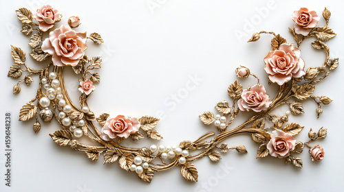 A high-resolution photo of an elegant gold portrait frame against a white background, ideal for banners, display designs, and luxury decor.

