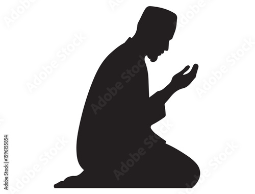 MUSLIM PRAYING SILHOUETTE 