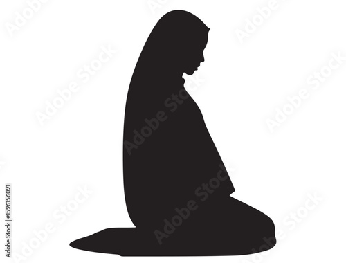 MUSLIM PRAYING SILHOUETTE 