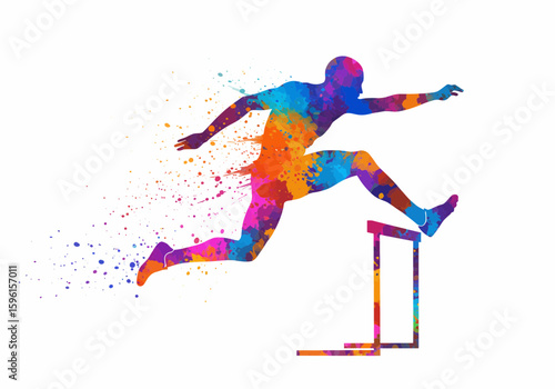 vector illustration of a jumping man