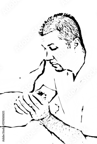 Orthipaedist massaging foot