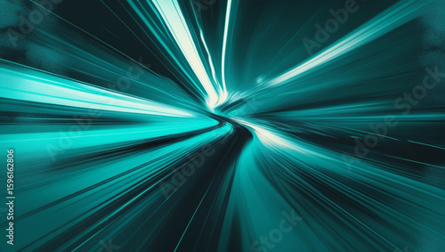 Tunnel of Speed: A dynamic, futuristic vision of speed and momentum is captured in this artistic image. The eye is drawn to the flowing lines and vibrant colors.