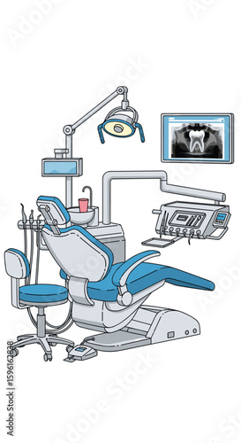 Comprehensive dental treatment unit featuring modern ergonomic design for enhanced patient care and efficient clinical practice