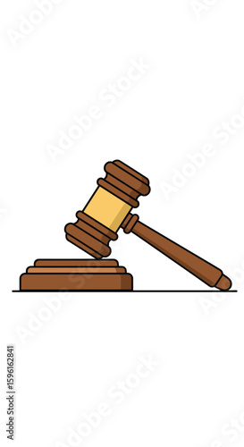 Symbolic representation of legal proceedings and judicial decisions with a gavel and sound block a symbol of justice and authority in courtrooms worldwide