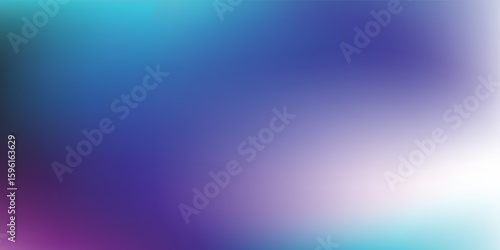 Abstract Blurred purple pink and blue teal color gradient background. Beautiful wave backdrop. Vector illustration for your graphic design, banner, poster, card or wallpaper, theme