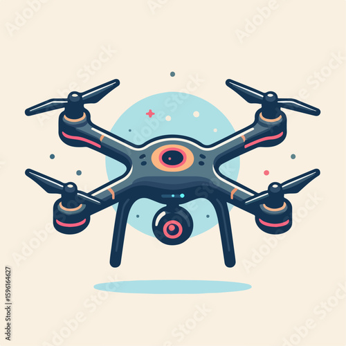 camera drone vector illustration 