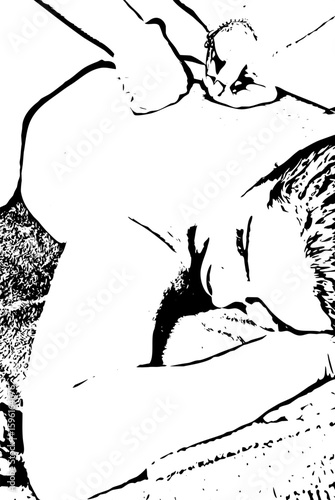 Woman receiving a back massage at spa