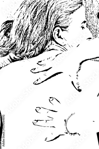 Senior woman getting back massage