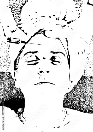 Senior woman getting botox injection