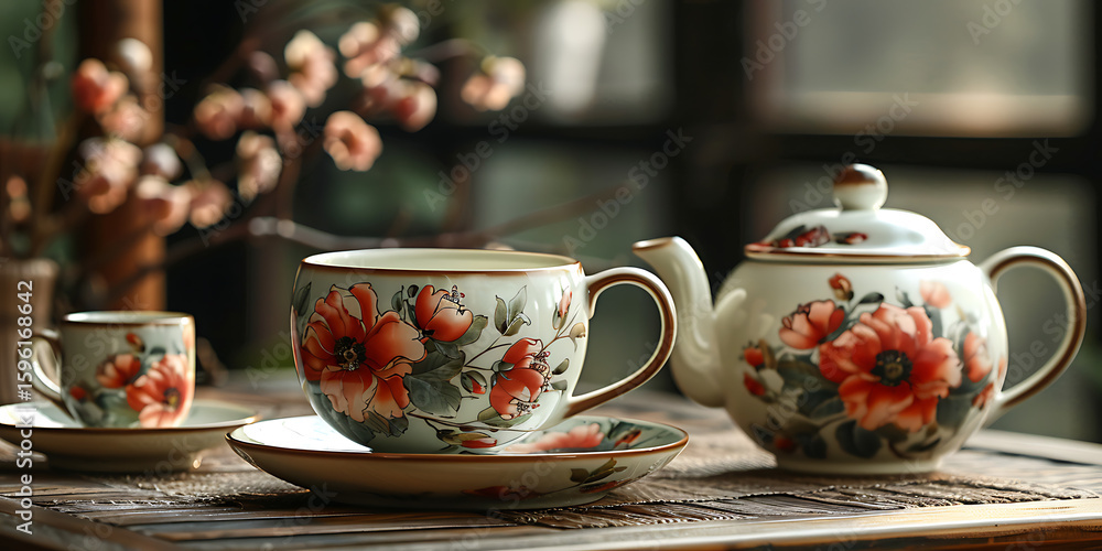 Obraz premium teapot and cups