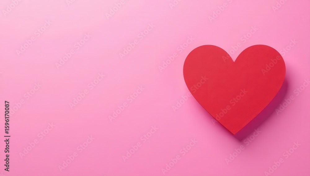 Lovely paper heart, pink backdrop, aerial view , background, romantic love Lovely paper heart, pink backdrop, aerial view , background, romantic love