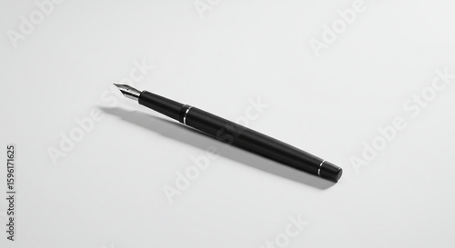 Wallpaper Mural Elegant Black Fountain Pen on White Background: High-Resolution Mockup for Branding and Stationery Design. Perfect for showcasing luxury writing instruments, creating elegant corporate visuals, or ... Torontodigital.ca