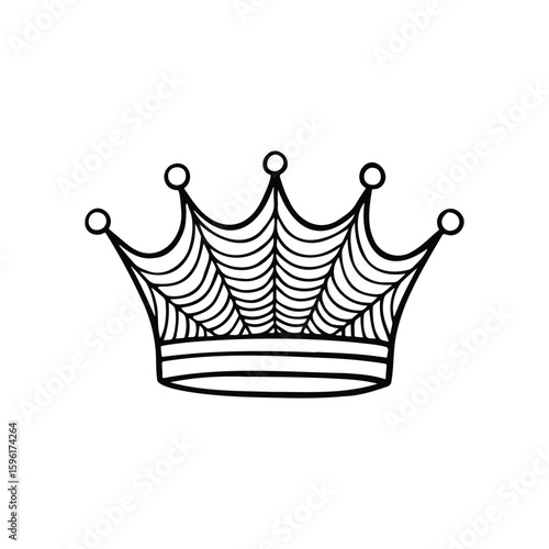 Spiderwebs formed into a delicate crown
