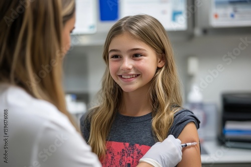 Nurse administering insulin injections to a diabetic girl, demonstrating the daily routine of managing type 1 diabetes with precision and care, Generative AI
