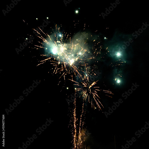 fireworks in the french summer sky