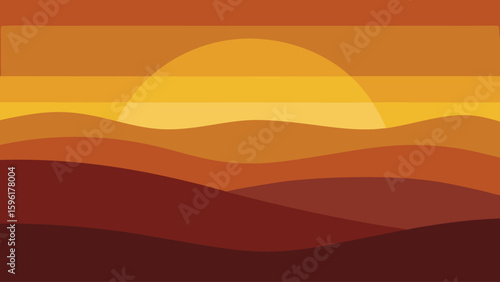 sunset distant cypress hills layered terrain