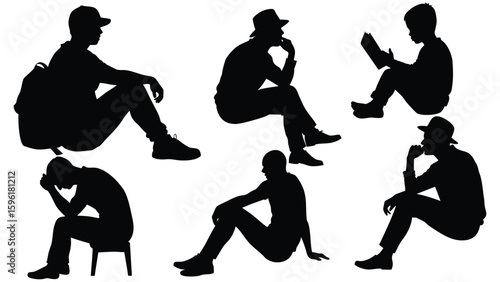 vector silhouettes of people