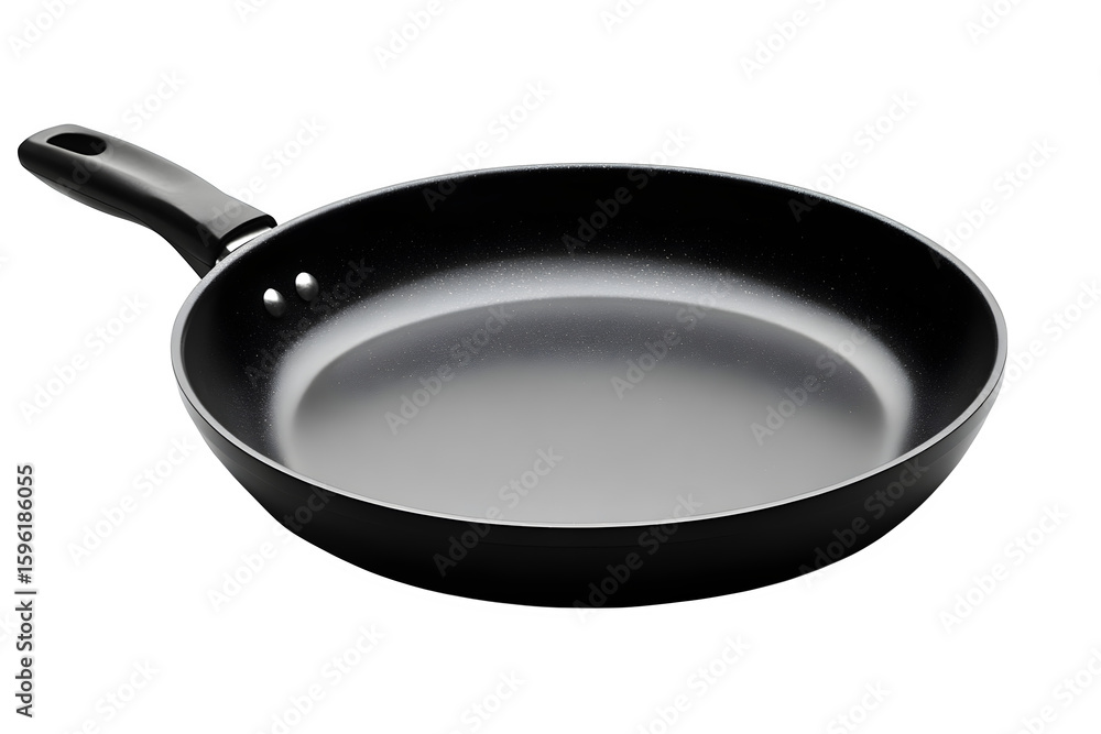 Black fry pan isolated on white background Black fry pan isolated on white background