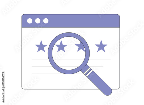 Website Review Analysis with Magnifying Glass