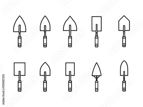 Masonry Trowel Line Art Tool Drawing