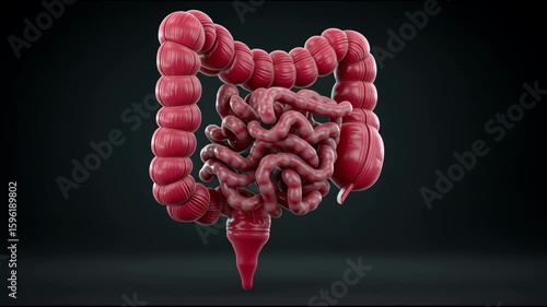 Wallpaper Mural A close up of a red stomach with a pink tongue Torontodigital.ca