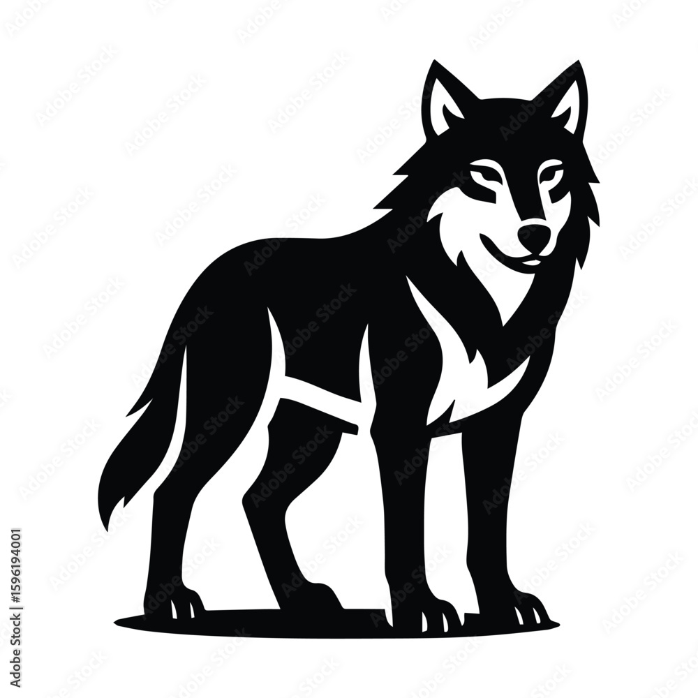 Fototapeta premium wolf black and white