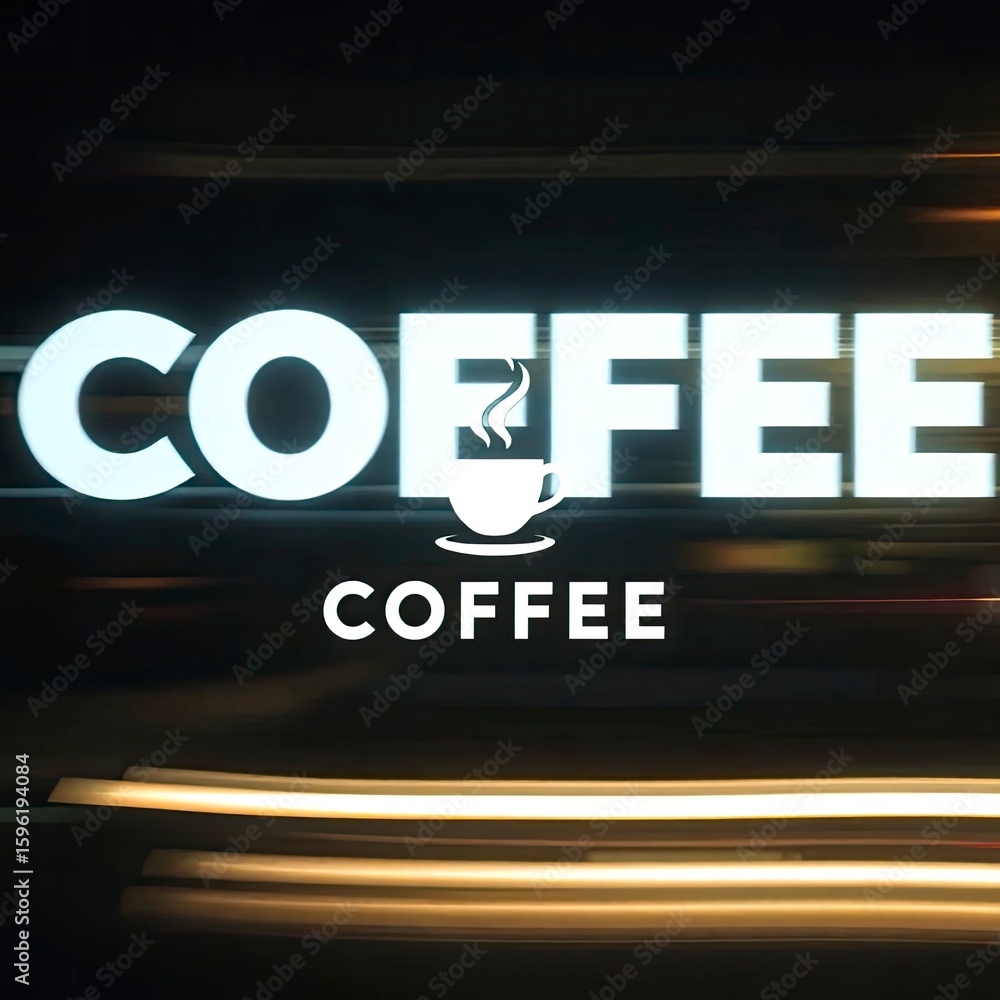 Obraz premium Coffee logo vector. Minimalist coffee cup icon