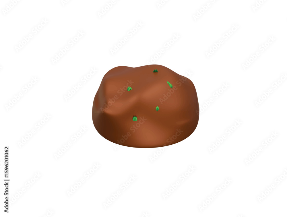 Fototapeta premium soil icon 3d illustration render